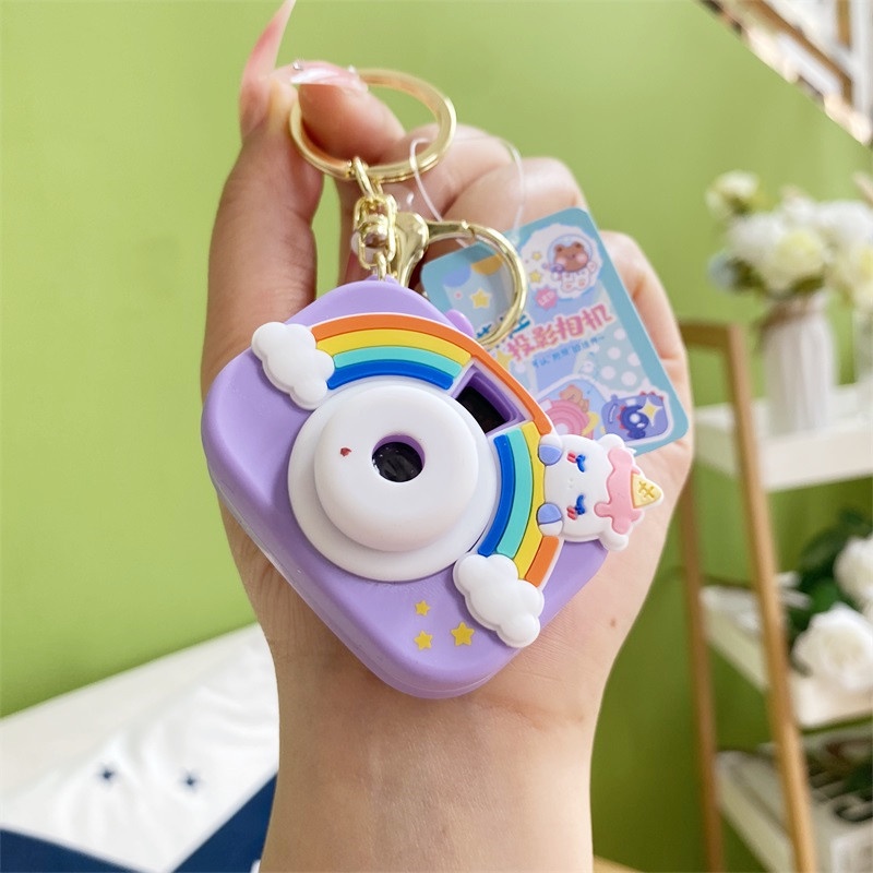 Móc Khóa Hình Máy Ảnh Kỳ Lân Gấu Kỳ Lân Dễ Thương