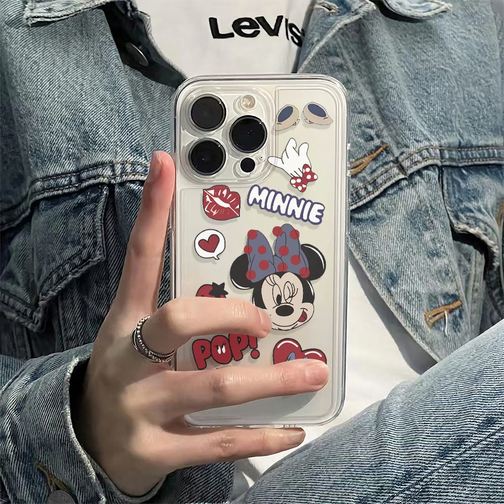 ✅Ốp Điện Thoại Dẻo Họa Tiết Hoạt Hình Minnie Dễ Thương Chống Sốc Cho Iphone1211Max 13plus 6In14Pro 78