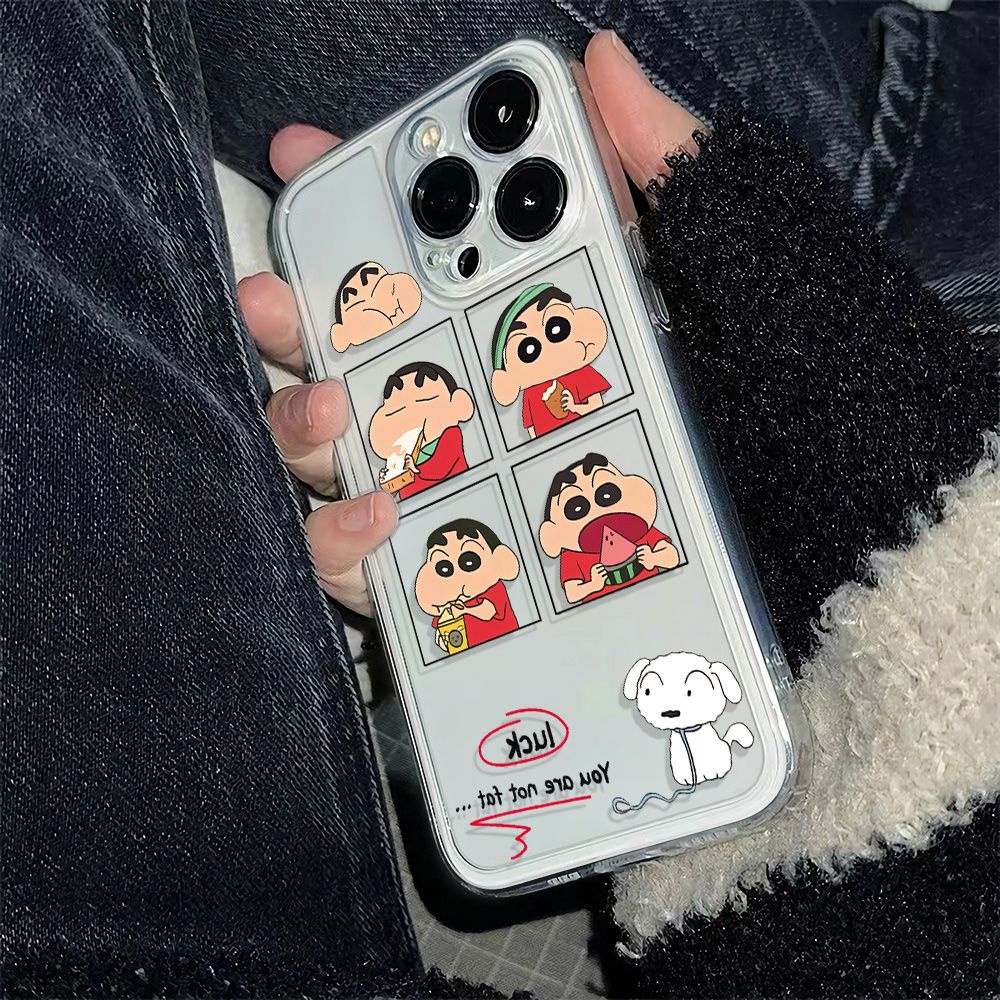 ✅Ốp Điện Thoại Dẻo Họa Tiết Hoạt Hình Cậu Bé Bút Chì Dễ Thương Chống Sốc Cho Iphone126In78 Apple plus Food 1311 14pro