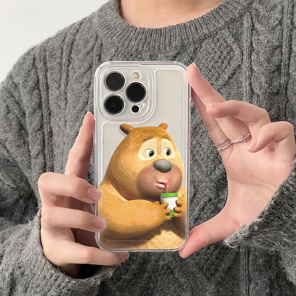 ✅Ốp Điện Thoại Mềm Chống Sốc Họa Tiết Gấu Dễ Thương Cho Iphone 14pro 12Max 78 13 11 6In 5CFT