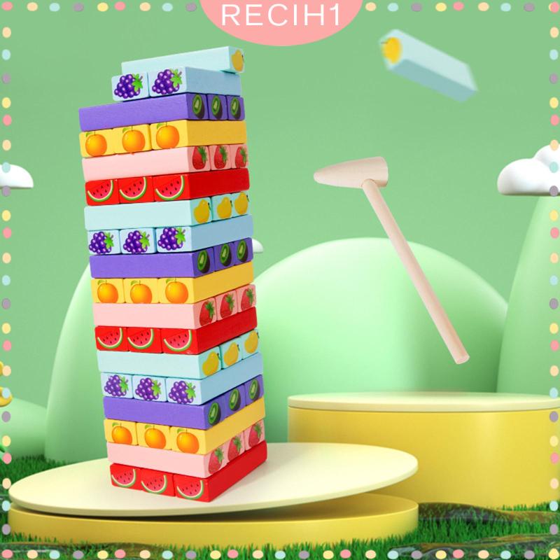 Bộ Đồ Chơi 54 Khối Gỗ Xếp Chồng Lên Nhau Nhiều Màu Sắc Dùng Làm Quà Tặng Sinh Nhật Cho Gia Đình