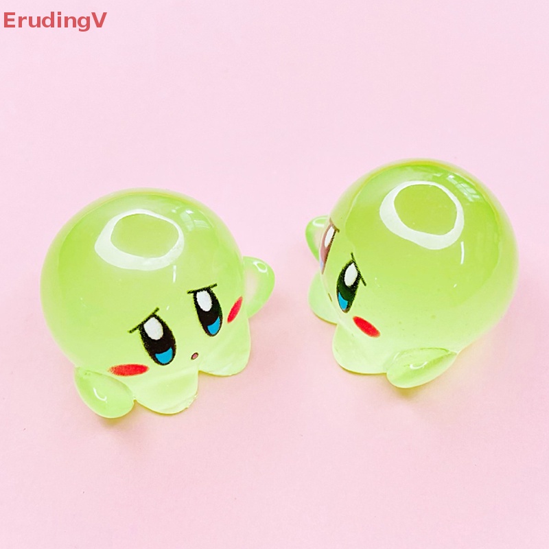 Bộ 5 Kẹp Tóc Nhựa Phát Quang Hình Kirby Dễ Thương Dùng Trang Trí Sổ Tay DIY
