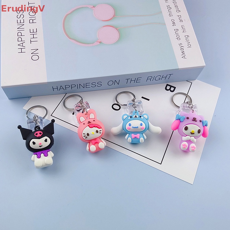 Móc Chìa Khóa [ErudingV] Kuromi Hello Kitty My Melody Girl Dễ Thương Bằng Nhựa Resin Nhỏ Gọn Dành Cho Cặp Đôi [Mới]