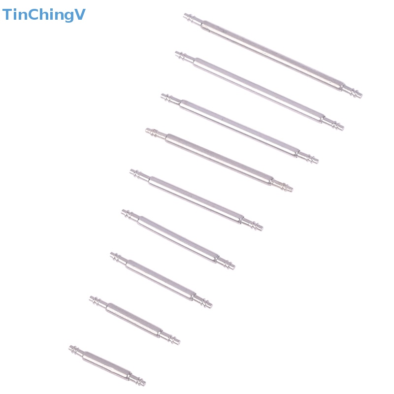 Set 20 Chốt Lò Xo 1.5MM Bằng Thép Không Gỉ Mạ Bạc 10-26mm Sửa Chữa Dây Đồng Hồ