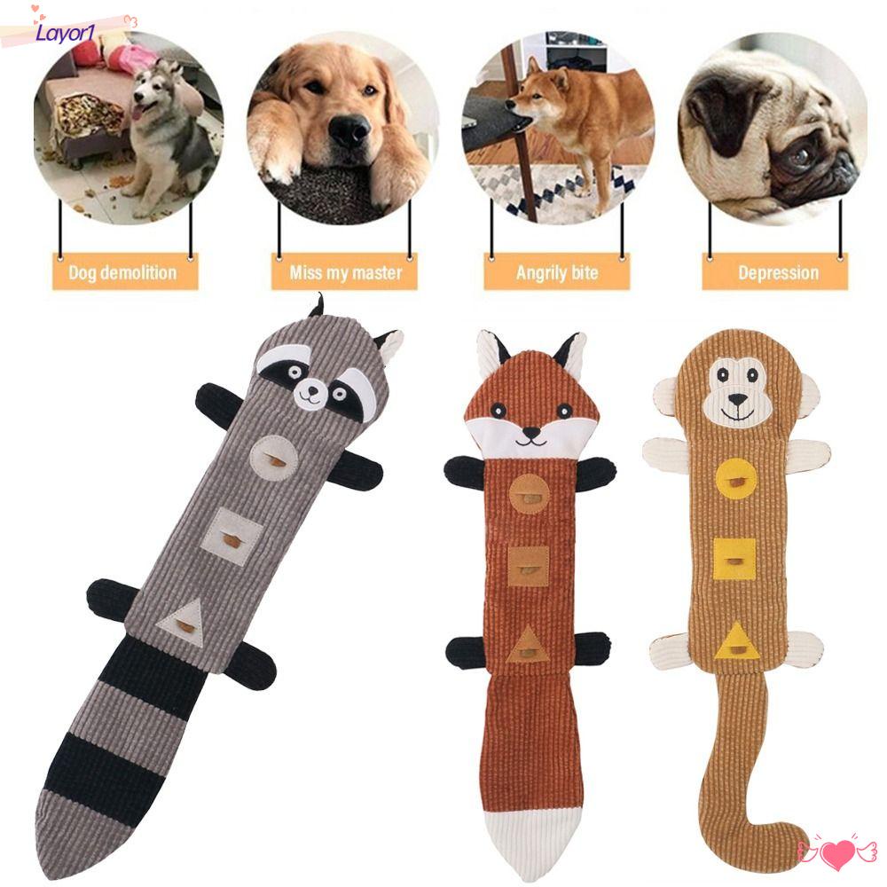 Đồ Chơi Nhồi Bông Phát Ra Tiếng Kêu Khi Gặm Tương Tác Với Chó LAYOR1