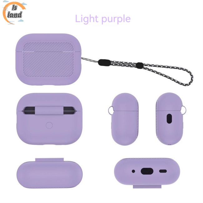 Vỏ Bảo Vệ Hộp Sạc Tai Nghe A Tripod Aripods Pro 2 Bằng Silicon Mềm Họa Tiết Lượn Sóng Màu Trơn Chống Bụi