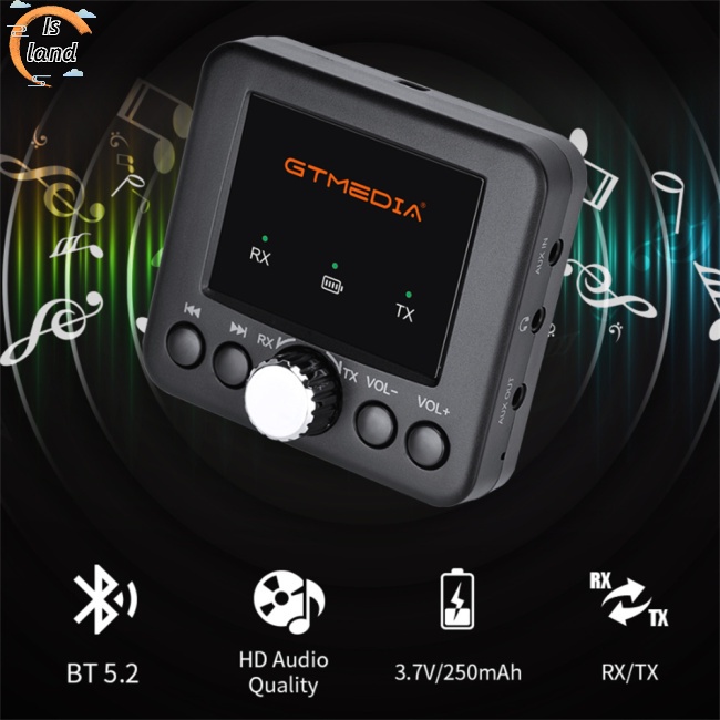 Bộ Truyền Nhận Tín Hiệu Bluetooth 5.0 Gtmedia Rt05 2 Trong 1 Cho Điện Thoại / Máy Tính Bảng