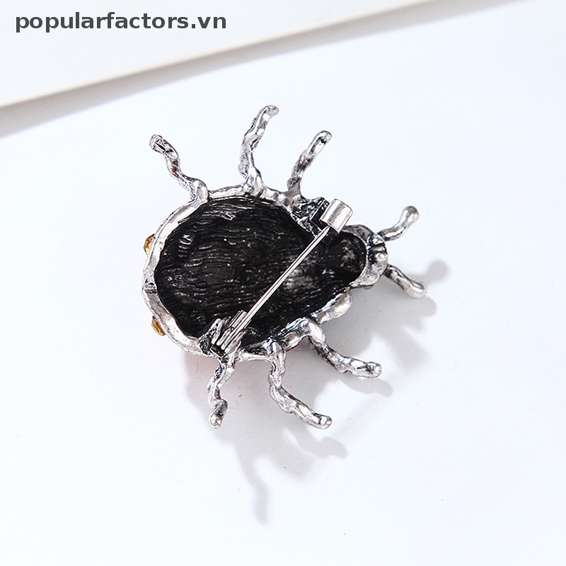 Ghim Cài Áo Hình Bọ Cánh Cứng Tráng Men Phong Cách Vintage