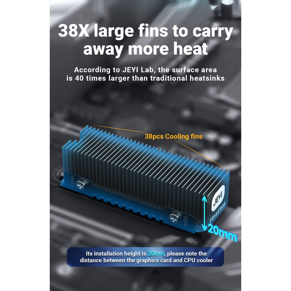 Tản Nhiệt Hợp Kim Nhôm JEYI M.2 SSD Cho M2 NVME NGFF SSD