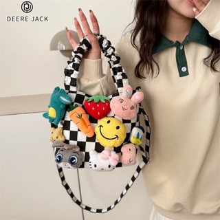 Túi đeo vai DEERE JACK xếp ly đa năng kiểu búp bê dễ thương phong cách Hàn Quốc thời trang cho nữ