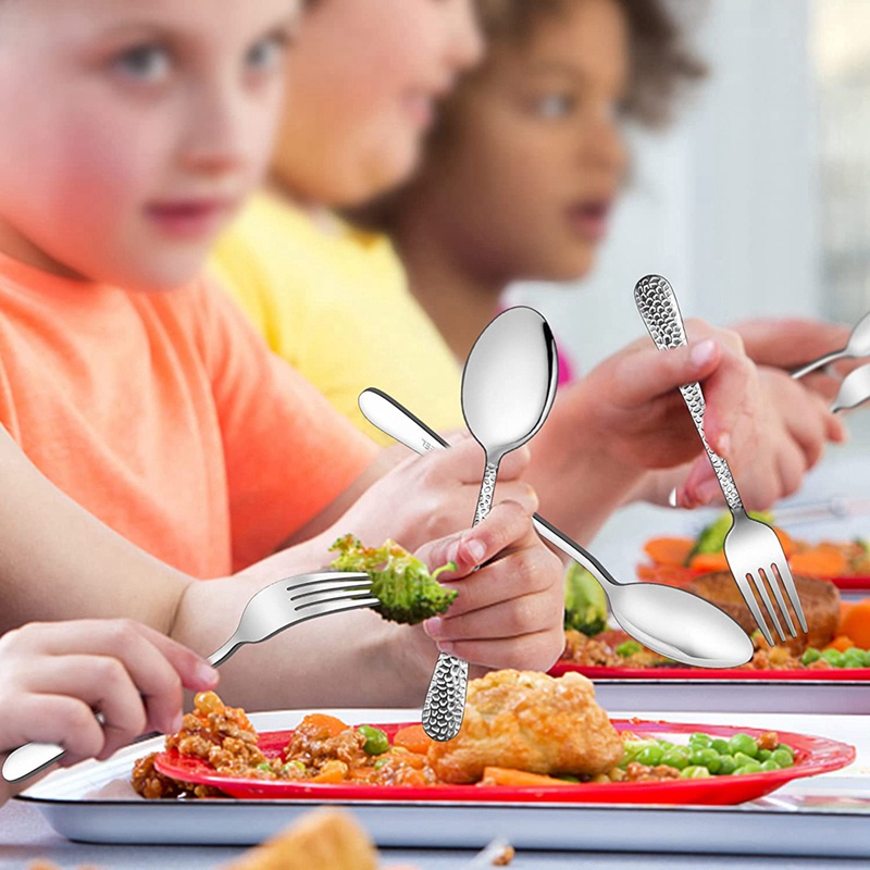 Set 30 Muỗng Nĩa Bằng Thép Không Gỉ Cho Bé