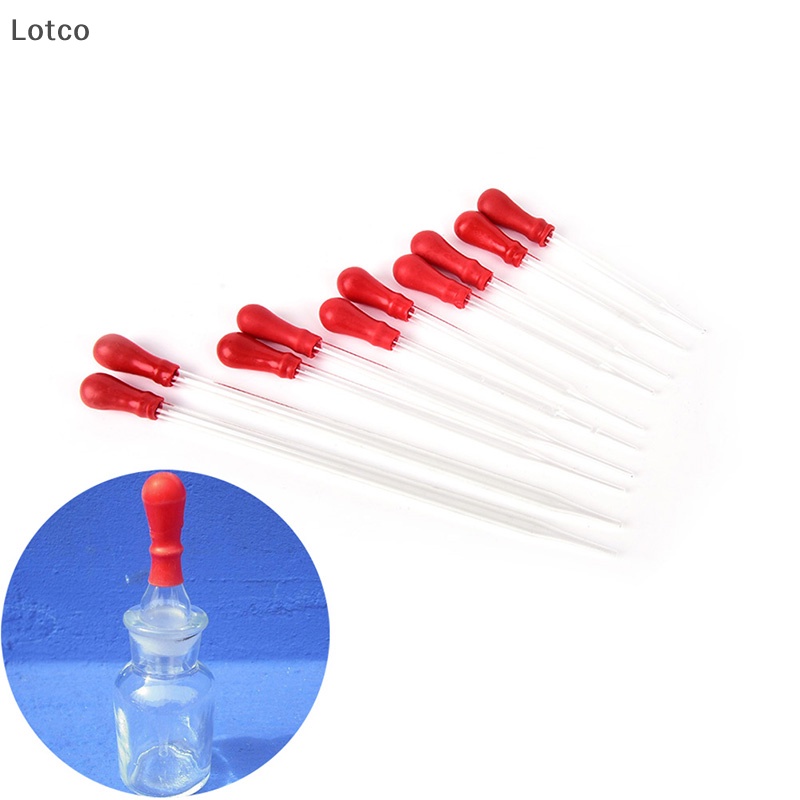 Lotco 2 cái đầu cao su thủy tinh ống nhỏ giọt phòng thí nghiệm thủy tinh công cụ cho thú y kiểm tra VN
