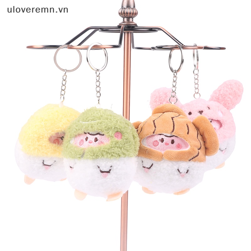 Búp Bê Nhồi Bông Hình Thỏ / Gà 10CM Mềm Mại Trang Trí Ba Lô / Móc Khóa