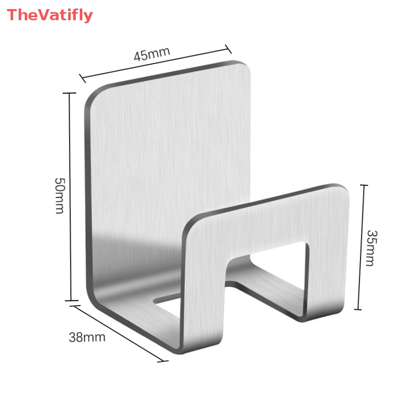 1 / 2 Giá Đỡ Mút Rửa Chén Bằng Thép Không Gỉ Tự Dính Tiện Dụng Cho Nhà Bếp