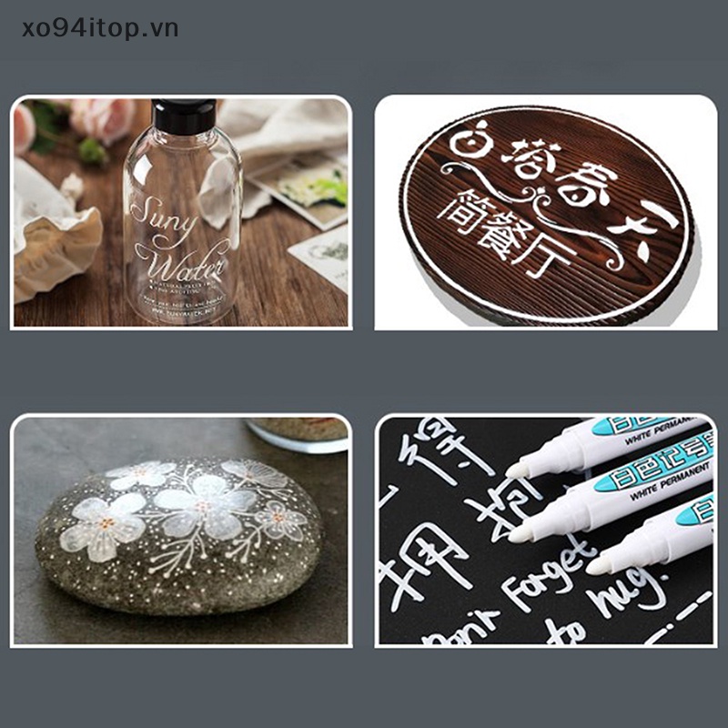 1 / 3 Bút Lông Màu Trắng Ngòi 2mm