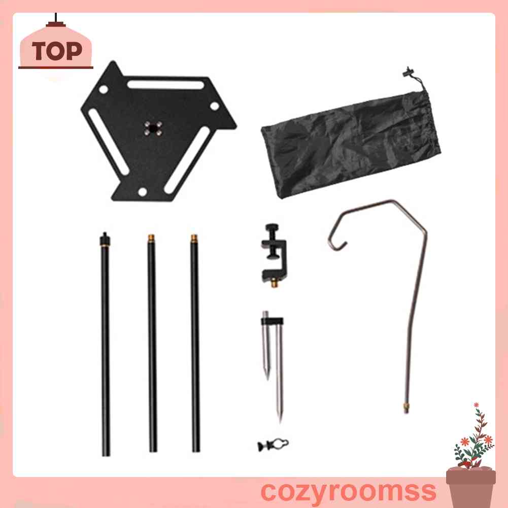 Giá Đỡ Đèn Cắm Trại / Nướng BBQ Mini Bằng Hợp Kim Nhôm Có Thể Gấp