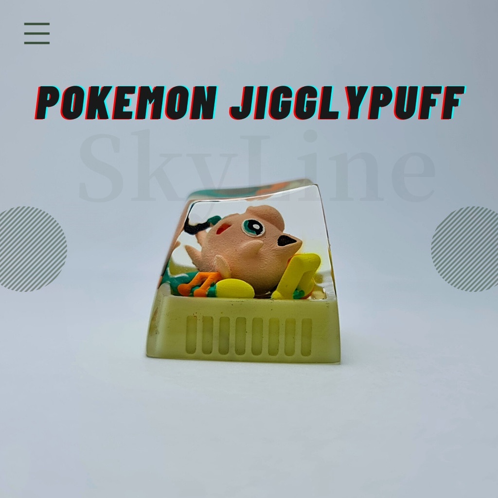 Phím Artisan - Jiggly-puff Artisan Bằng Resin Tùy Chỉnh Cá Tính Cho Bàn Phím Cơ Chơi Game