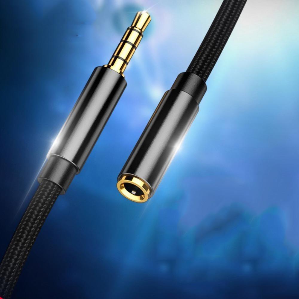 AUGUSTINA Cáp ChuyểN ĐổI Dữ LiệU AUX 0.5m / 1m / 1.5m 3.5mm