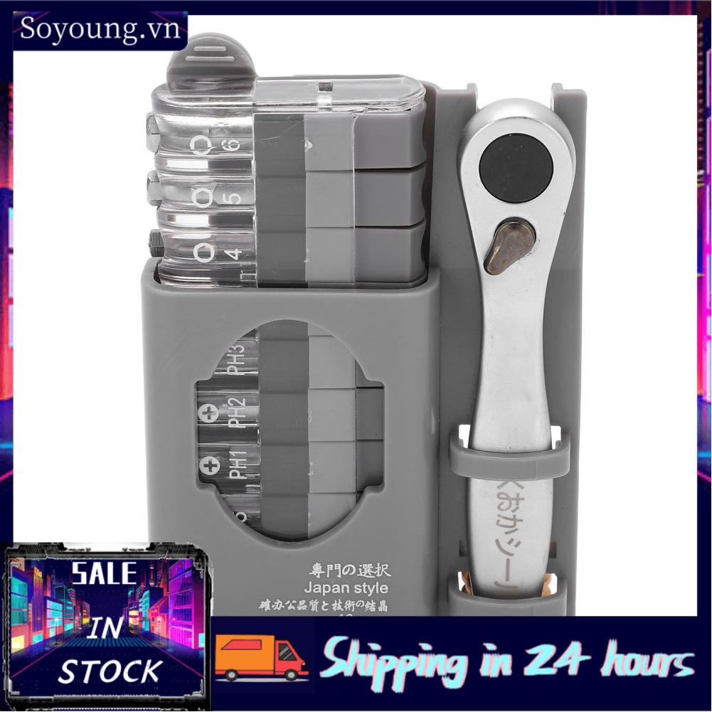 Soyoung 12pcs Ratchet Wrench Bits Set Mini Ratchet Screwdriver Bits Kit for Car  Tool Ratchet Wrench Screwdriver Set New