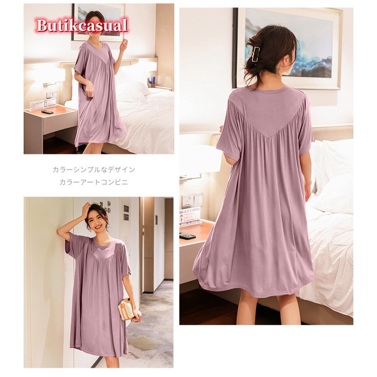 Đầm Cotton Chữ A Dáng Rộng Xếp Ly Tay Ngắn Cổ Tròn Màu Trơn Thoải Mái Thời Trang Mùa Hè 2023 Cho Nữ