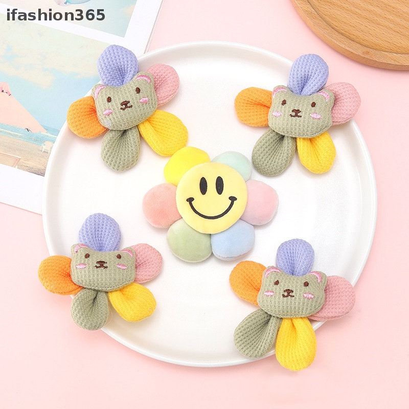 1 Huy Hiệu Cài Áo Hình Đầu Gấu / Hoa Hướng Dương Nhồi Bông Thời Trang ifashion365