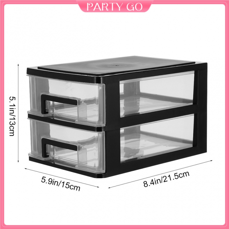 Tủ Nhựa Hai Tầng Có Ngăn Kéo Đựng Đồ Đa Năng Chống Bụi Sắp Xếp Gọn Gàng Cho Nhà Ở / Văn Phòng