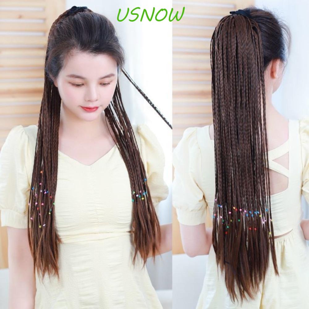 Bím Tóc Giả Bằng Sợi Tổng Hợp Chất Lượng Cao Màu Nâu Cho Nữ