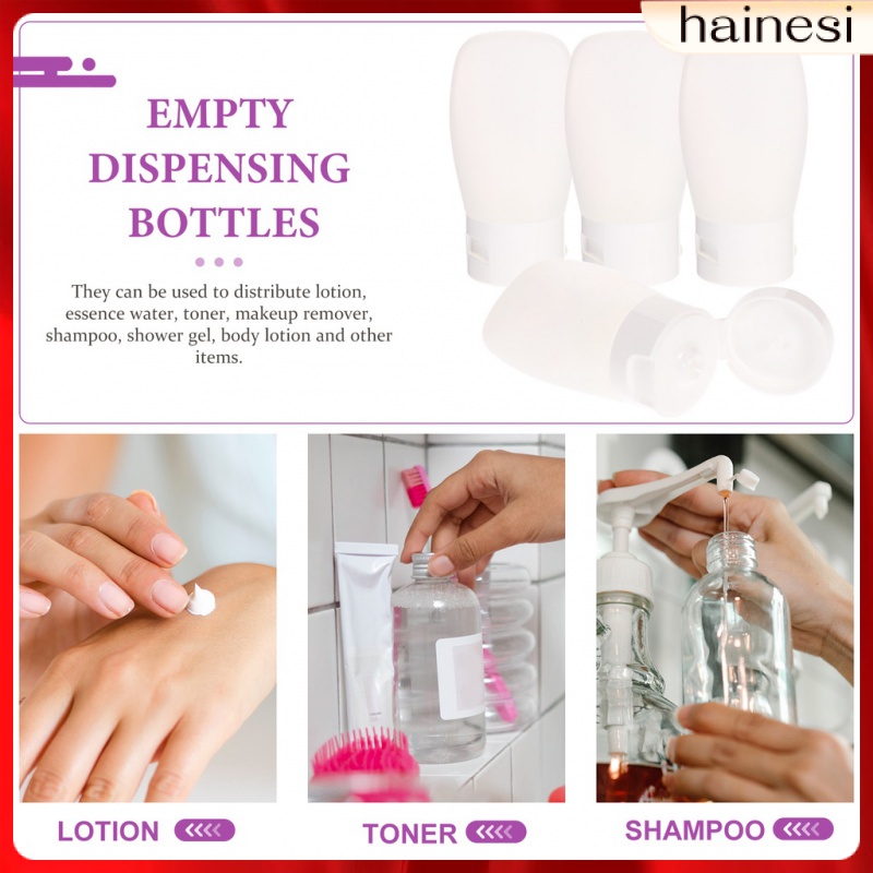 Set 4 Chai Rỗng Dạng Bóp Đựng Dung Dịch Mỹ Phẩm Có Nắp Đậy Tiện Dụng