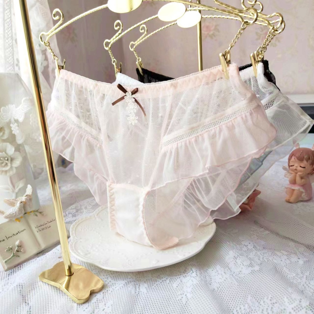 Quần Lót Tam Giác Phối Bèo Kiểu Nhật Bản Dễ Thương Cho Bé Gái