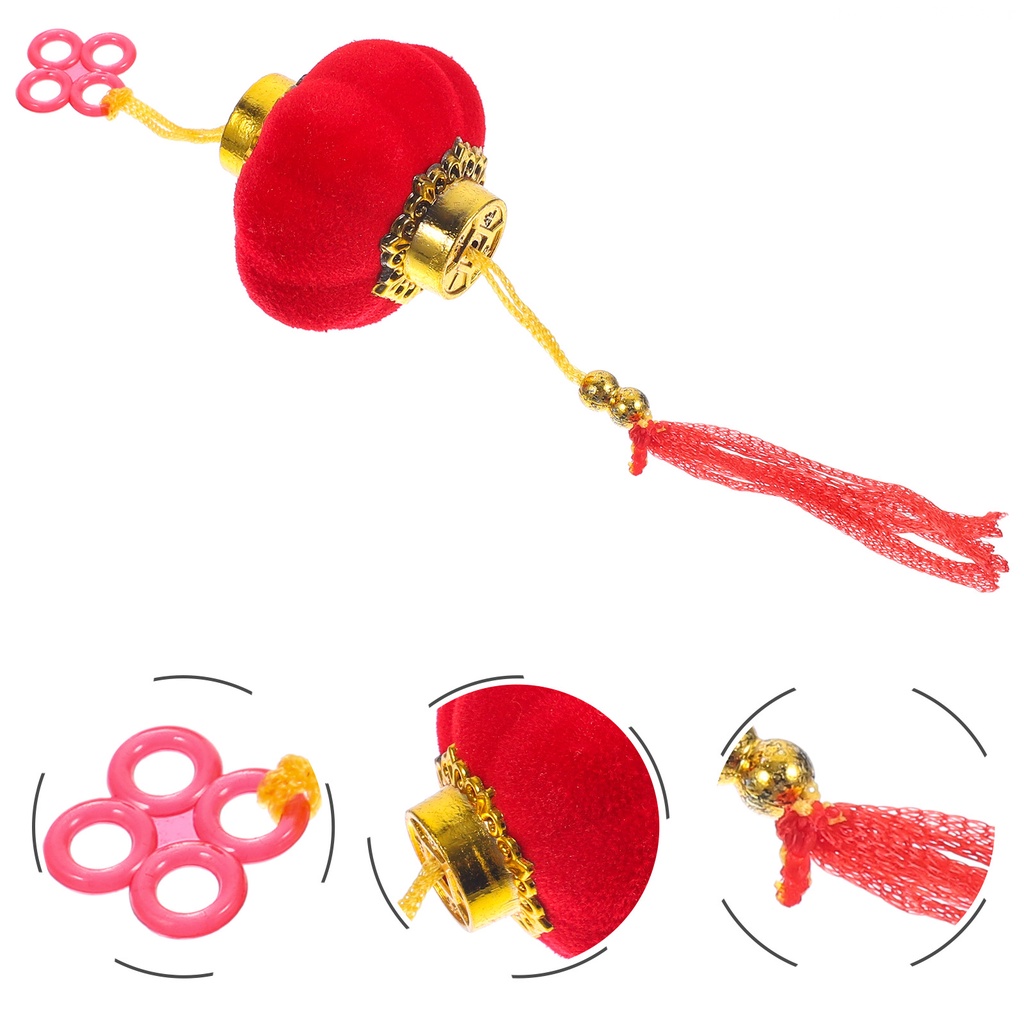 Set 30 Đèn Lồng Mini Bằng Pvc 3.8X3.8CM Treo Trang Trí Năm Mới