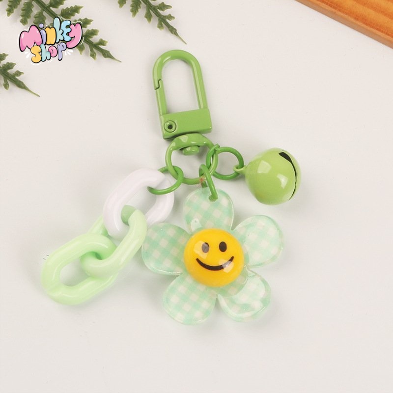 Móc khóa hoa caro cute móc chìa khóa hàn quốc dễ  thương hottrend phụ kiện túi xách balo -minkey