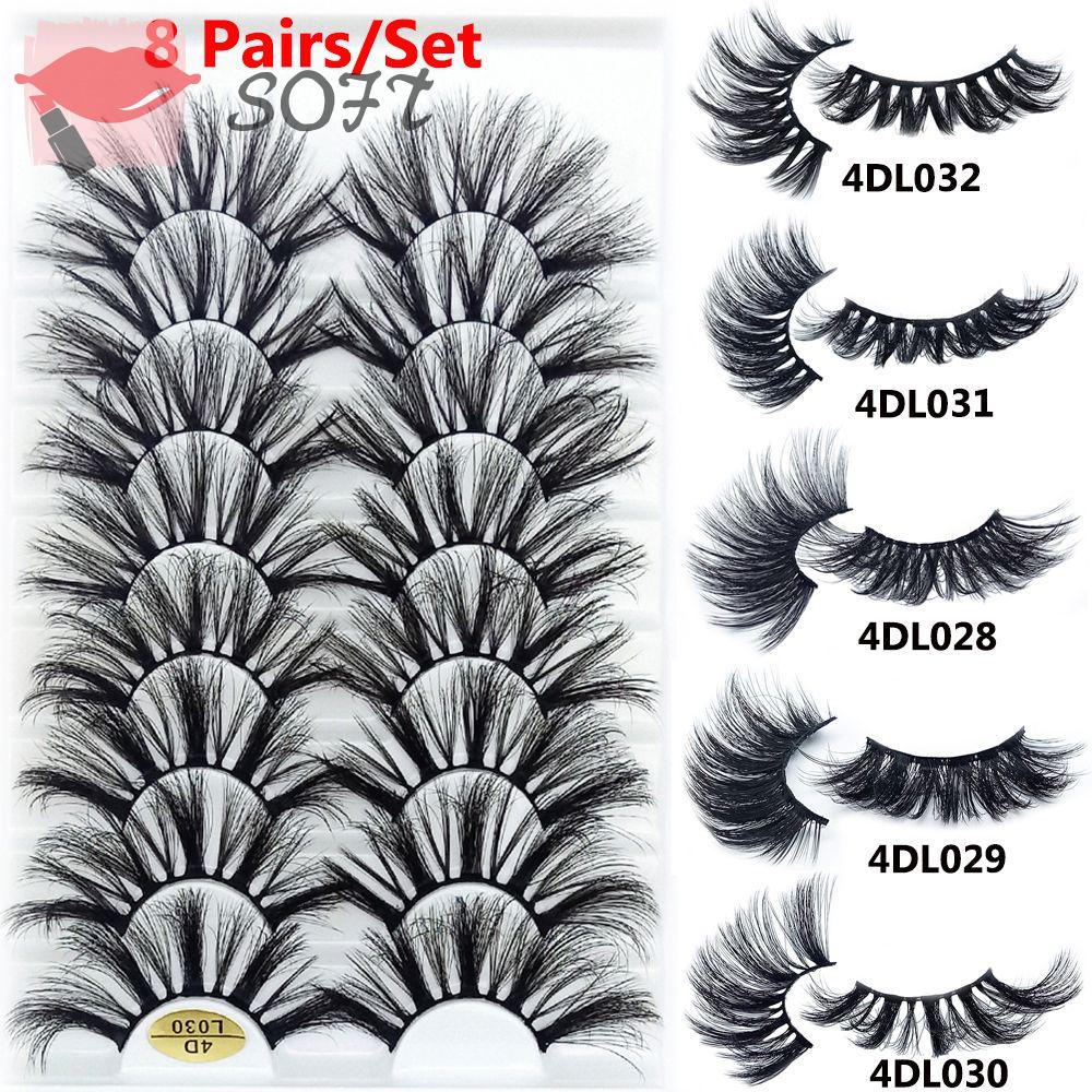 Set 8 Cặp Lông Mi Giả SOFTNESS SKONHED 4D Dài Tự Nhiên Dành Cho Nữ