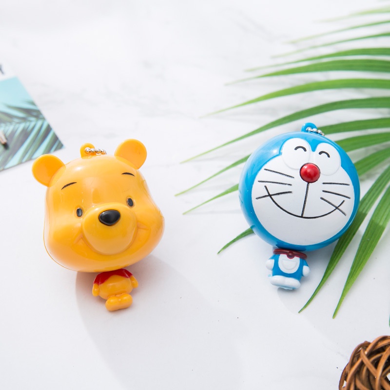 1 Thước Dây Móc Khóa Hình Gấu Hoạt Hình Mini Dễ Thương