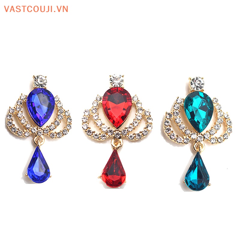 Ghim Cài Áo Hình Vương Miện Bằng Acrylic Đính Đá Thủy Tinh DIY