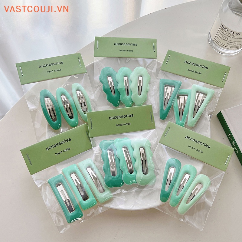 Set 3 Kẹp Tóc Màu Gradient Thời Trang Cho Nữ