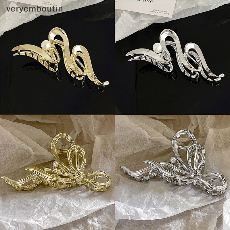 Kẹp Tóc Kim Loại Đính Ngọc Trai Thời Trang Dành Cho Nữ