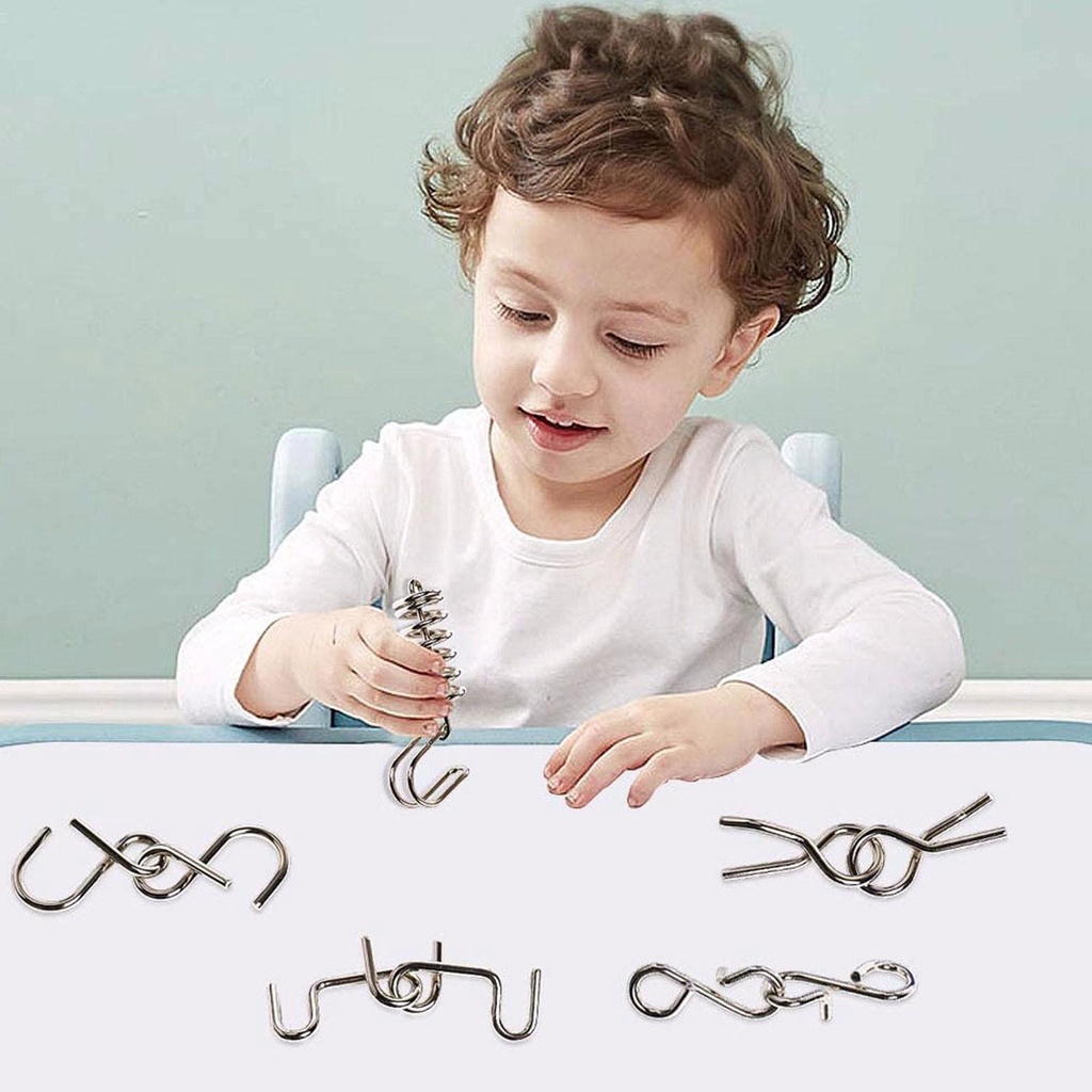 Set 8 Đồ Chơi Mở Khóa Bằng Kim Loại Giúp Giảm Căng Thẳng