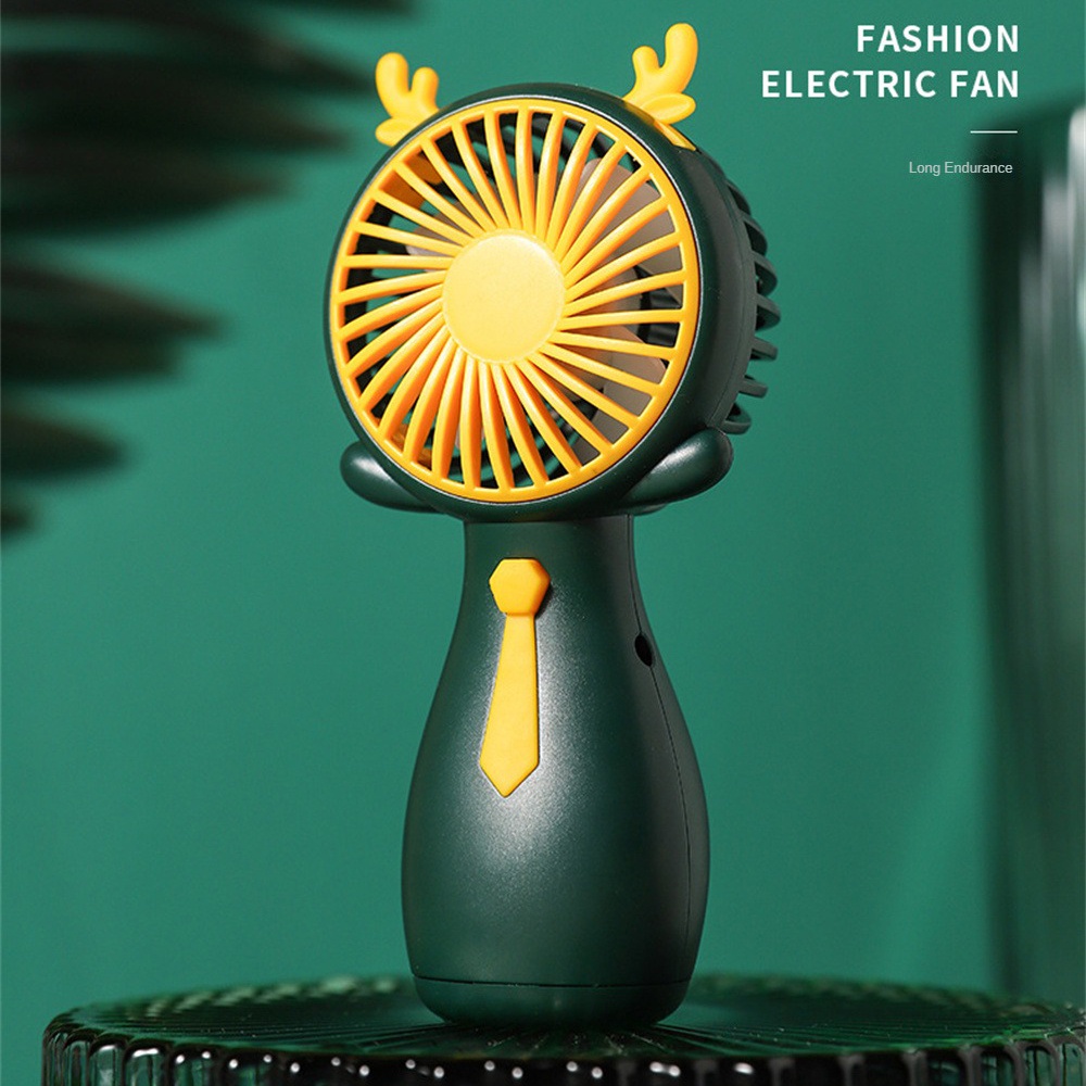 Quạt mini cầm tay mùa hè quạt nhỏ hoạt hình hoạt hình gia đình văn phòng có thể sạc lại bằng USB