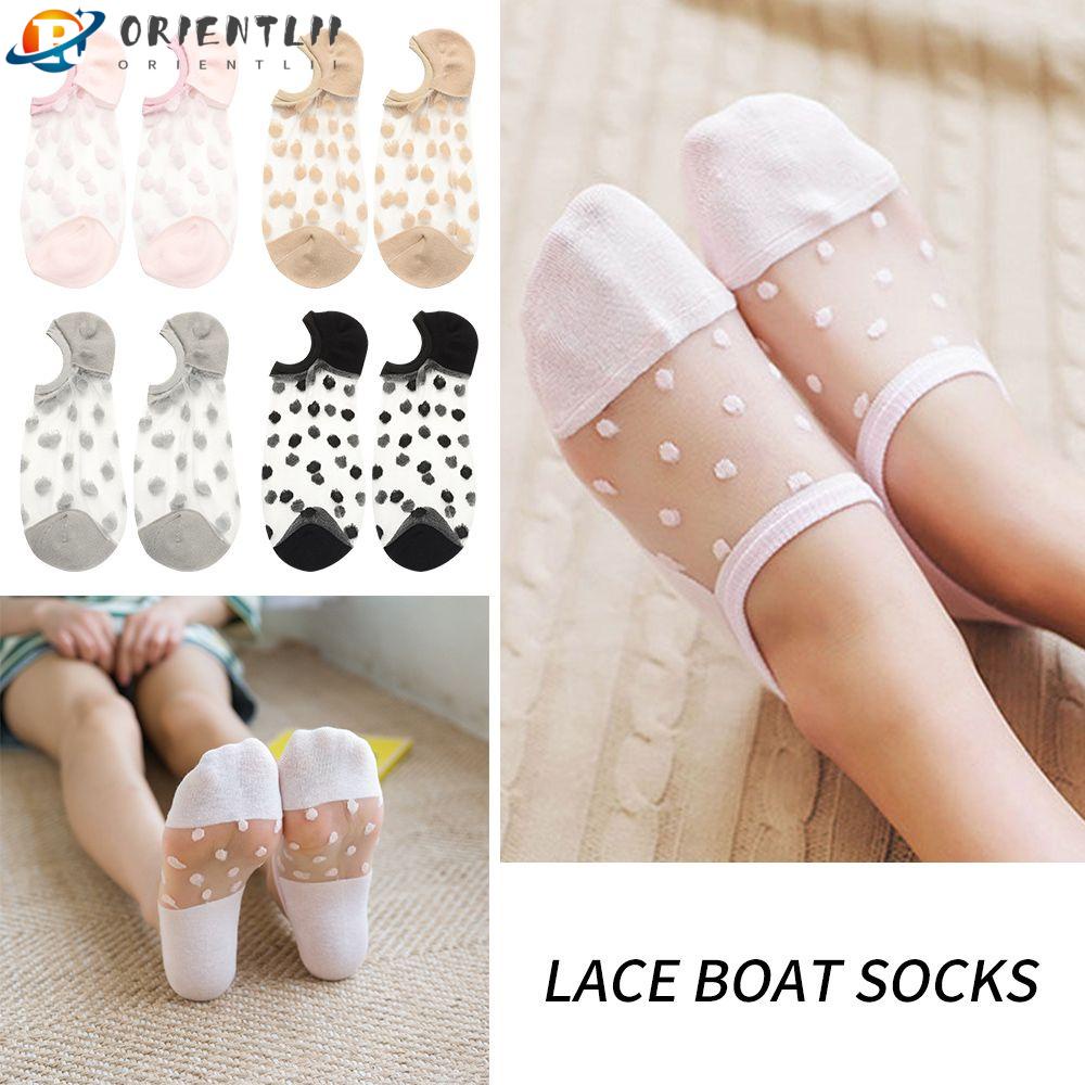 Vớ Thuyền Ngắn Mỏng Trong Suốt Phối Ren Thoáng Khí Thời Trang Mùa Hè