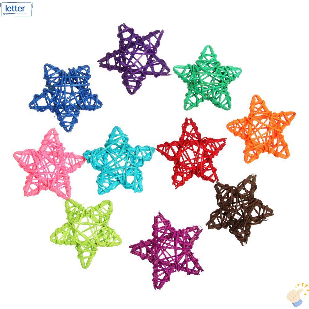 Bộ 10 Ngôi Sao Bằng Mây Dùng Trang Trí Tiệc Năm Mới