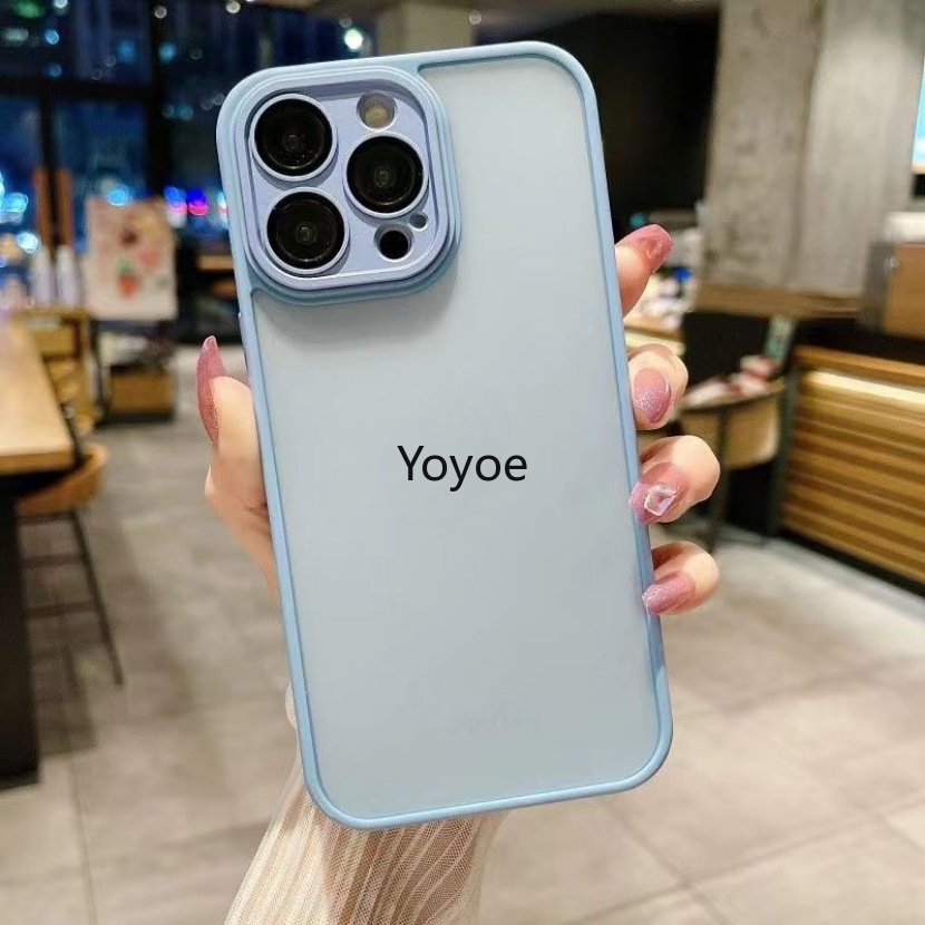 Ốp Điện Thoại Silicon TPU Mềm Đục Chống Sốc Chống Dấu Vân Tay Bảo Vệ Ống Kính Cho iPhone 11 12 13 14 Pro Max X Xs Xr 7 8 Plus SE