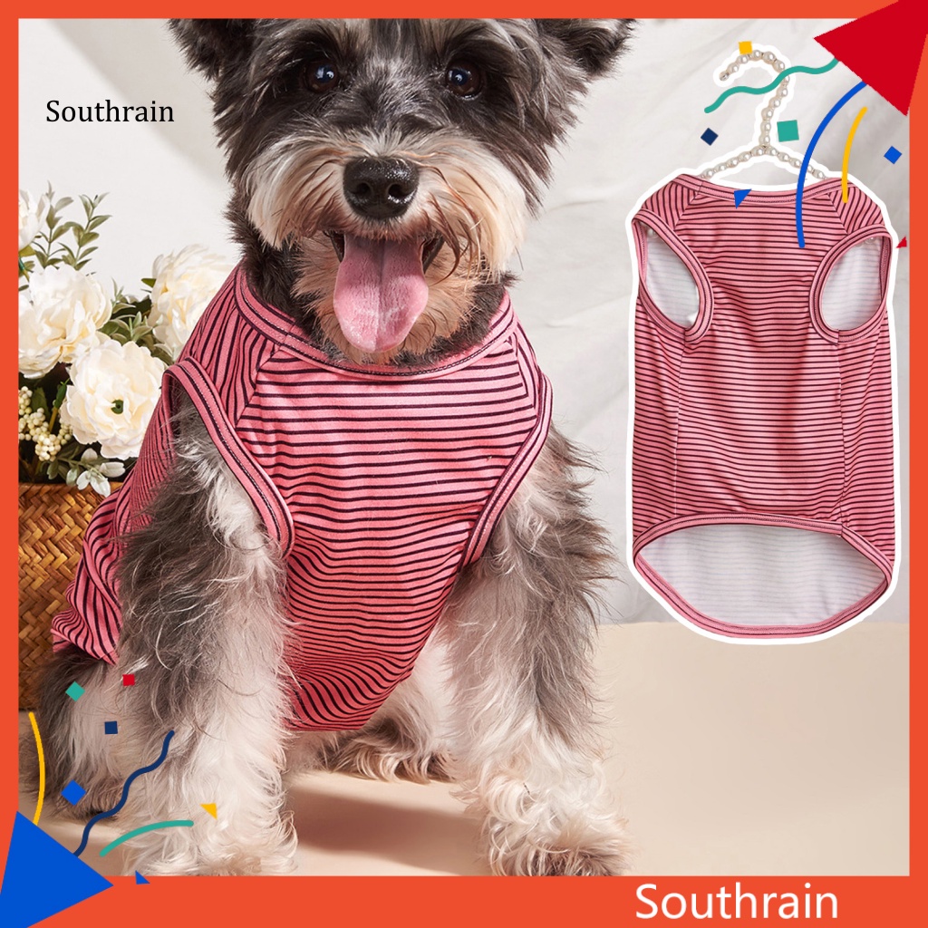 Áo Sweater Mềm Mại Hai Lớp In Họa Tiết Sọc Đáng Yêu Dành Cho Thú Cưng