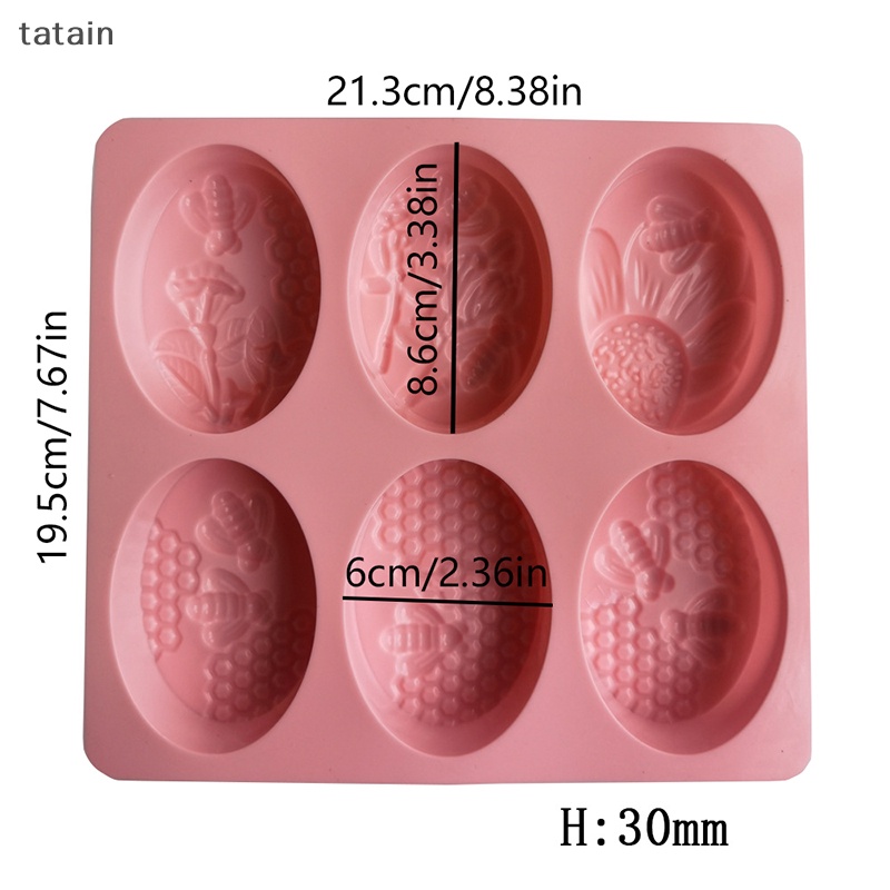 Khuôn Làm Xà Phòng Handmade 6 Ngăn Hình Ong Bằng Silicone