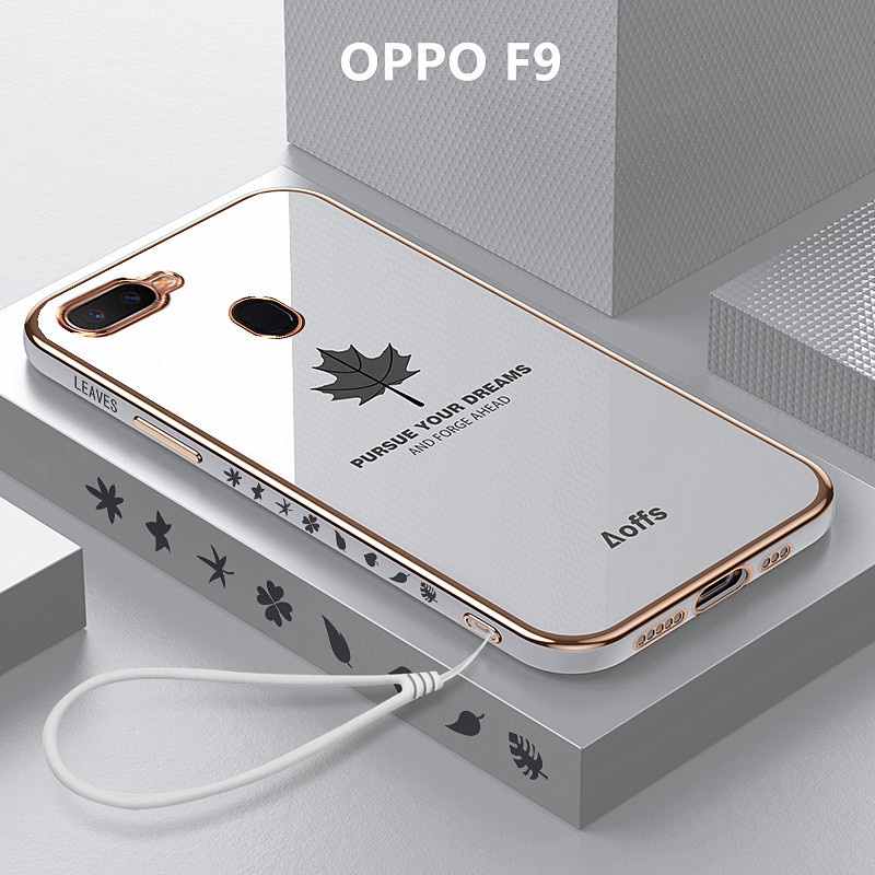 Ốp Lưng OPPO F9 Mềm Chống Sốc Họa Tiết Lá Phong Cho Ốp Điện Thoại OPPO F9 Pro