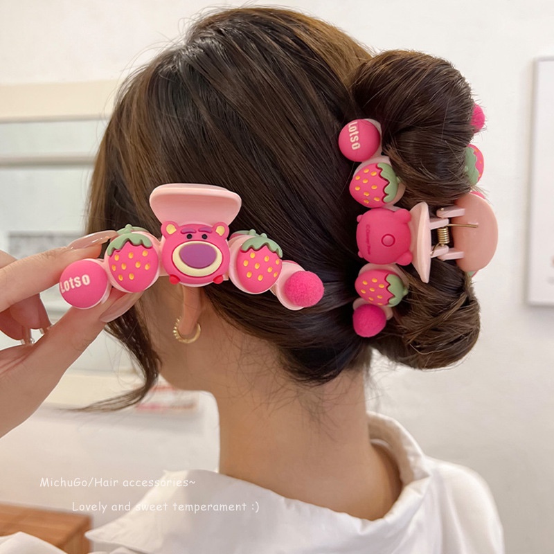 Kẹp Tóc Hình Cá Mập Màu Hồng Dễ Thương Phong Cách Hàn Quốc