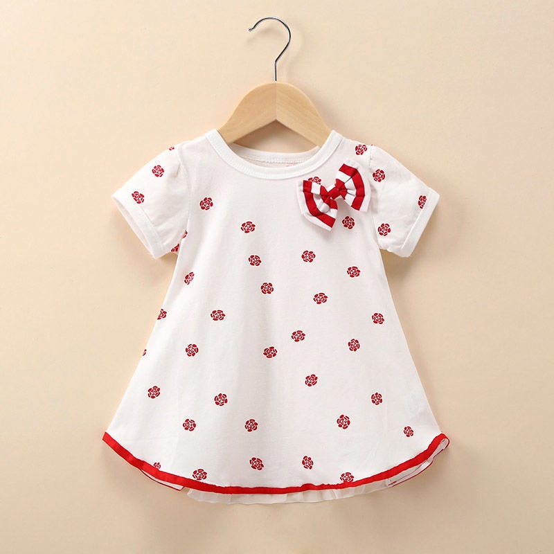 Áo Thun Cotton Tay Ngắn Cổ Tròn In Hình Dễ Thương Phong Cách Hàn Quốc Thời Trang Mùa Hè Cho Bé Gái FYQ4
