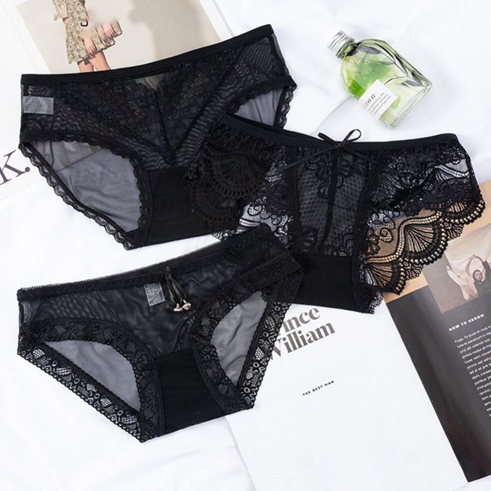 Quần Lót Ren Hoa Lưng Cao Thiết Kế Quyến Rũ Mềm Mại Cho Phái Nữ