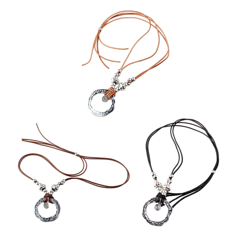 Vòng cổ Mặt Tròn Phong Cách Hippy Cho Nữ