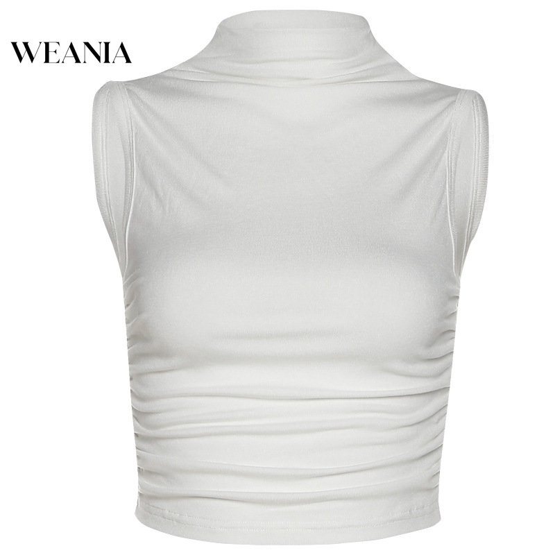 Áo không tay WEANIA dáng ôm màu trơn quyến rũ thời trang dành cho nữ