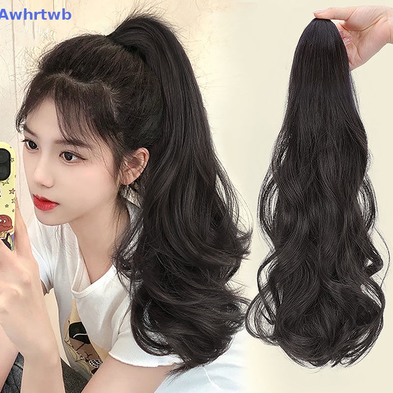 Tóc Giả Đuôi Ngựa Dài Xoăn Bằng Sợi Tổng Hợp Chịu Nhiệt Mới